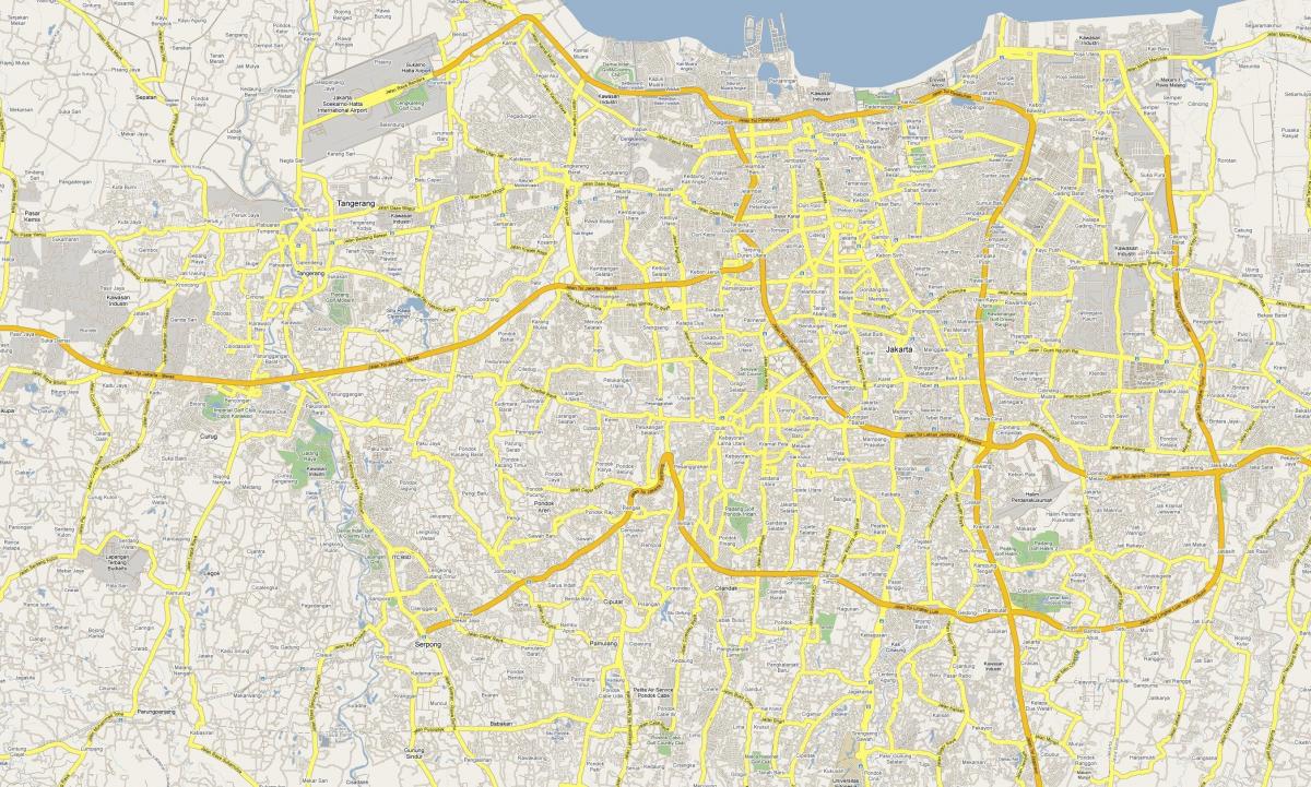 Mapa de calles de Yakarta